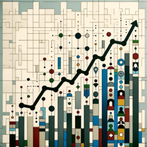 minimalist image representing the ROI of Diversity and Inclusion Initiatives in Business, conveying the positive impact of these initiatives through simple and symbolic representations.