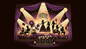 graphic illustration depicting the theme Empowering Female Roles: A New Era in Film and Television