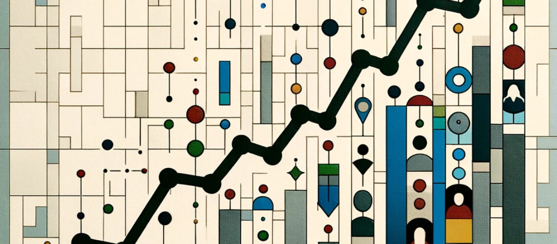 minimalist image representing the ROI of Diversity and Inclusion Initiatives in Business, conveying the positive impact of these initiatives through simple and symbolic representations.